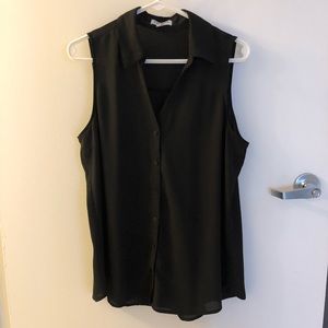 Express black button down sleeveless portofino